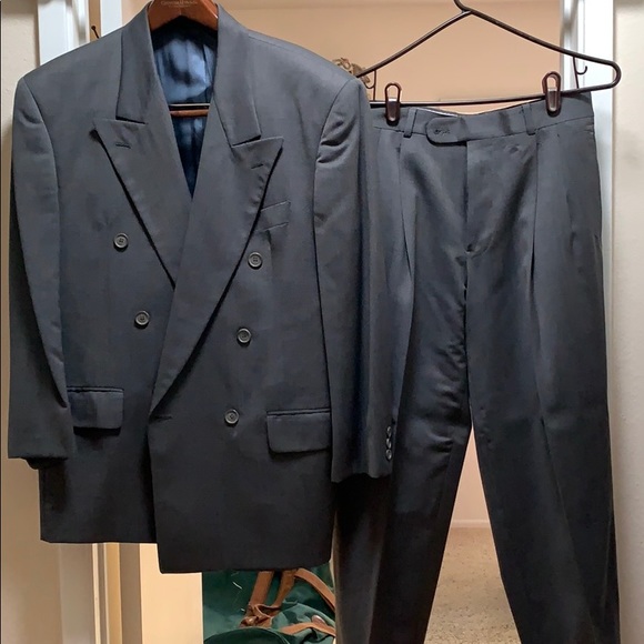 Hugo Boss Suits \u0026 Blazers | Vintage 90s Hugo Boss Double Breasted Wool Suit | Color: Black | Size: 38S | Wineansea's Closet